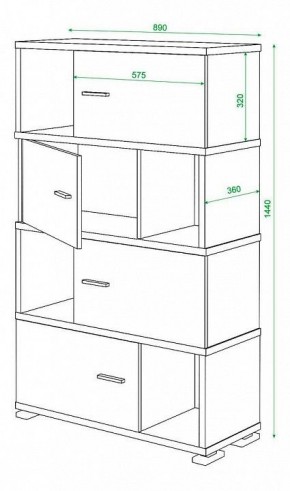 Тумба комбинированная Домино СБ-30/4 в Качканаре - kachkanar.mebel24.online | фото 3