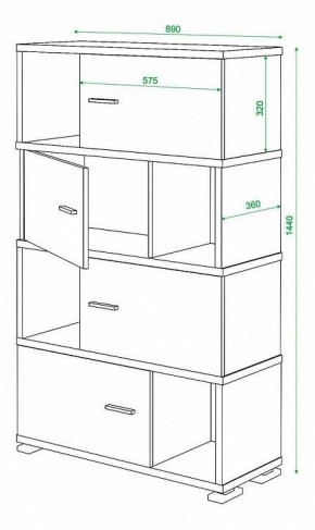 Тумба комбинированная Домино СБ-30/4 в Качканаре - kachkanar.mebel24.online | фото 2