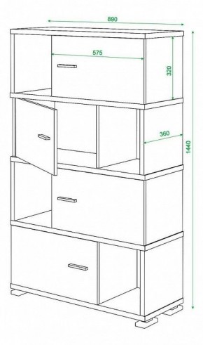 Тумба комбинированная Домино СБ-30/4 в Качканаре - kachkanar.mebel24.online | фото 3