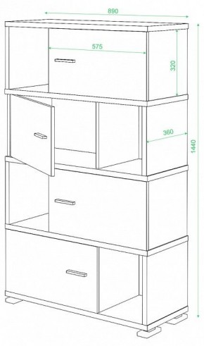 Тумба комбинированная Домино СБ-30/4 в Качканаре - kachkanar.mebel24.online | фото 2