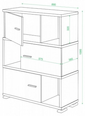 Тумба комбинированная СБ-30/3 в Качканаре - kachkanar.mebel24.online | фото 2