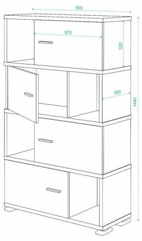 Тумба комбинированная СБ-30/4 в Качканаре - kachkanar.mebel24.online | фото 2