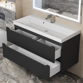 Тумба под раковину Uperwood Tanos 100 см, подвесная, черная матовая в Качканаре - kachkanar.mebel24.online | фото 10
