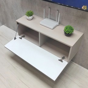Тумба подвесная под ТВ LINES MTV3-MA 900 Бежевый (Леда-М 10.1.5) в Качканаре - kachkanar.mebel24.online | фото 2
