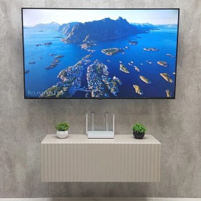 Тумба подвесная под ТВ LINES MTV3-MA 900 Бежевый (Леда-М 10.1.5) в Качканаре - kachkanar.mebel24.online | фото 3