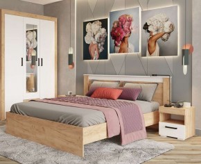 Тумба прикроватная Адель дуб крафт золотой/белый в Качканаре - kachkanar.mebel24.online | фото 3