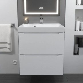 Тумба с раковиной Uperwood Tanos 50 см, подвесная, белая матовая в Качканаре - kachkanar.mebel24.online | фото 10