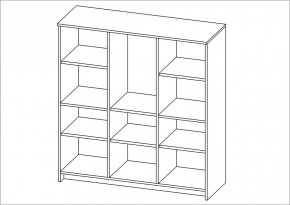 Тумба СИРИУС трехдверная с одним ящиком, цвет белый в Качканаре - kachkanar.mebel24.online | фото 3