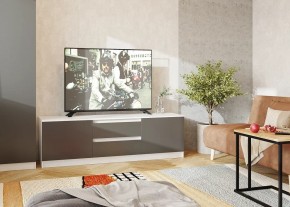 Тумба ТВ большая Парус (Белый/Графит) в Качканаре - kachkanar.mebel24.online | фото 2