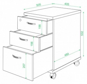 Тумбочка Домино ТС-2 в Качканаре - kachkanar.mebel24.online | фото 2