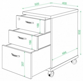 Тумбочка Домино ТС-2 в Качканаре - kachkanar.mebel24.online | фото 2