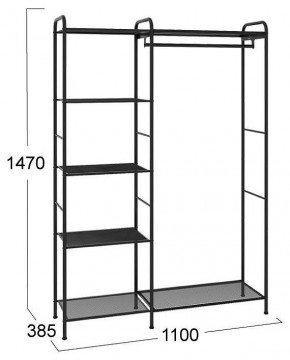 Вешалка гардеробная Валенсия 1 в Качканаре - kachkanar.mebel24.online | фото 2