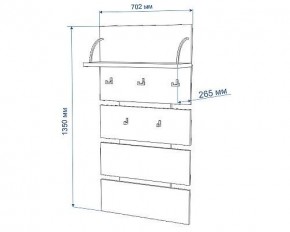 Вешалка Нобиле Веш-70 в Качканаре - kachkanar.mebel24.online | фото 2