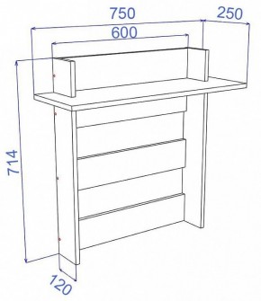 Вешалка-полка Cross ВЕШ1 в Качканаре - kachkanar.mebel24.online | фото 2