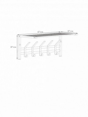 Вешалка-полка Торонто 21 в Качканаре - kachkanar.mebel24.online | фото 3