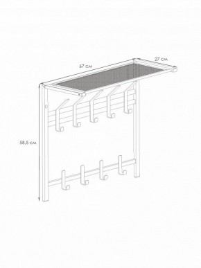 Вешалка-полка Торонто 22 в Качканаре - kachkanar.mebel24.online | фото 3