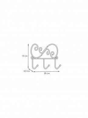 ВН 275 Ч Вешалка настенная "Кружева 3" Черный в Качканаре - kachkanar.mebel24.online | фото 2