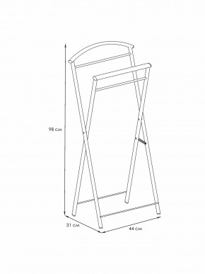 ВНП 367 М Вешалка костюмная "Контур" Медный антик в Качканаре - kachkanar.mebel24.online | фото