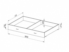 Ящик для металлических кроватей 120*190 (Венге) в Качканаре - kachkanar.mebel24.online | фото 2