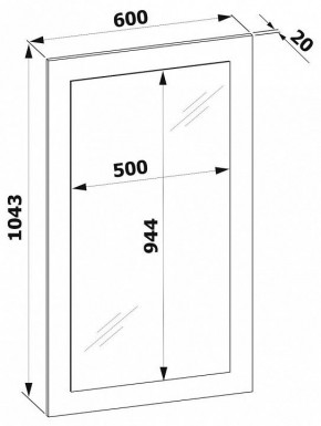 Зеркало настенное ПЗ-3 в Качканаре - kachkanar.mebel24.online | фото 2
